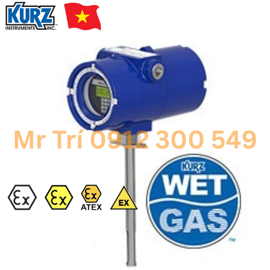 454FTB-WGF Kurz Instruments, Insertion Flow Meters cho khí ẩm Kurz ...