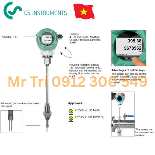 VA550 CS-instruments, Giải pháp đo lưu lượng khí Gas CNG-LPG-LNG dạng ...