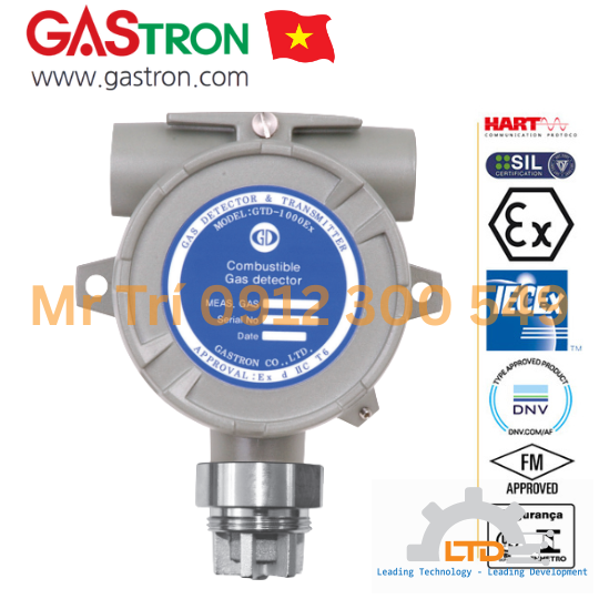 Gas detector  GTD-1000Ex GASTRON VIỆT NAM - LTĐ ĐẠI LÝ PHÂN PHỐI GTD-1000Ex GASTRON TẠI VIỆT NAM