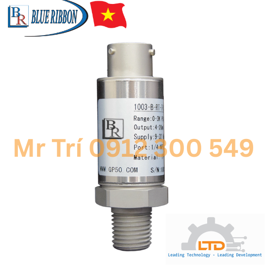 Transducer BR1002-1003-CA BlueRibbon, Low-Cost OEM Pressure Transducer Blue Ribbon USA
