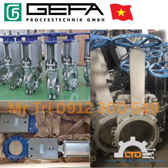 Van cửa dao GEFA - Knife Gate Valves GEFA Processtechnik Việt Nam Van cửa dao GEFA - Knife Gate Valves GEFA Processtechnik Việt Nam