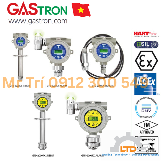 Gas detector GTD-2000Ex GASTRON VIỆT NAM - Giải pháp dò khí với chuẩn chống cháy nổ Ex