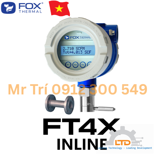 FT4A FT4X Fox Thermal, Đồng hồ đo lưu lượng khối công nghệ nhiệt cho khí công nghiệp chính xác cao instruments tại Việt Nam