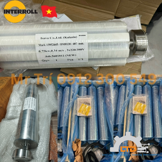 INTERROLL MI-DM0138 DM1383-A7E13B0E5NBK-457mm – Drum Motor 370W INTERROLL ViệtNam 