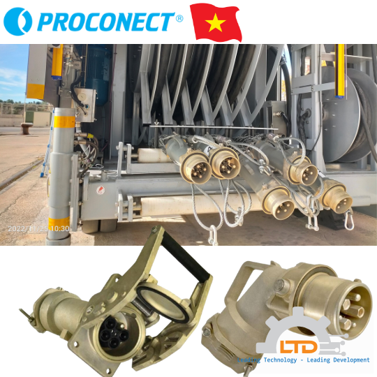Socket 630A X6PM430S PROCONECT,  3PX6 Straight Receiving Socket 3P+N+E+2Pilot (630A) PROCONECT Việt Nam